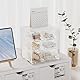 Jumuao Aufbewahrungsbox Kunststoff, Mini Schubladenbox, Kleinteilemagazin mit 6 Schubladen, Desktop Aufbewahrung Organizer für Kosmetik Schmuck Schreibwaren (Schwarz-B)