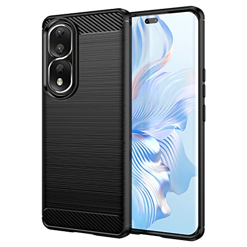 TINGYR Coque pour Honor 80 Pro, Housse Silicone Ultra Mince, TPU Silicone, Anti Rayure, Anti Chute, Durable, Housse Étui pour Honor 80 Pro Smartphone.(Noir) Cover