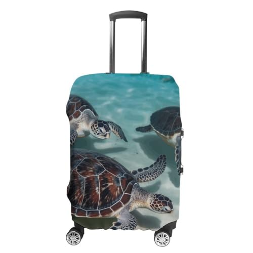 Sea Turtles Suitcase Covers Luggage Protector - Travel Elastic Baggage Case Protective, Washable Anti-scratch Large Suit Case Cover for Suitcases Fits 19-32 Inch Luggages S