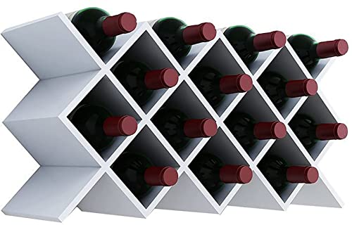 Soporte para botellas de vino de madera 10 compartimentos miniatura 1