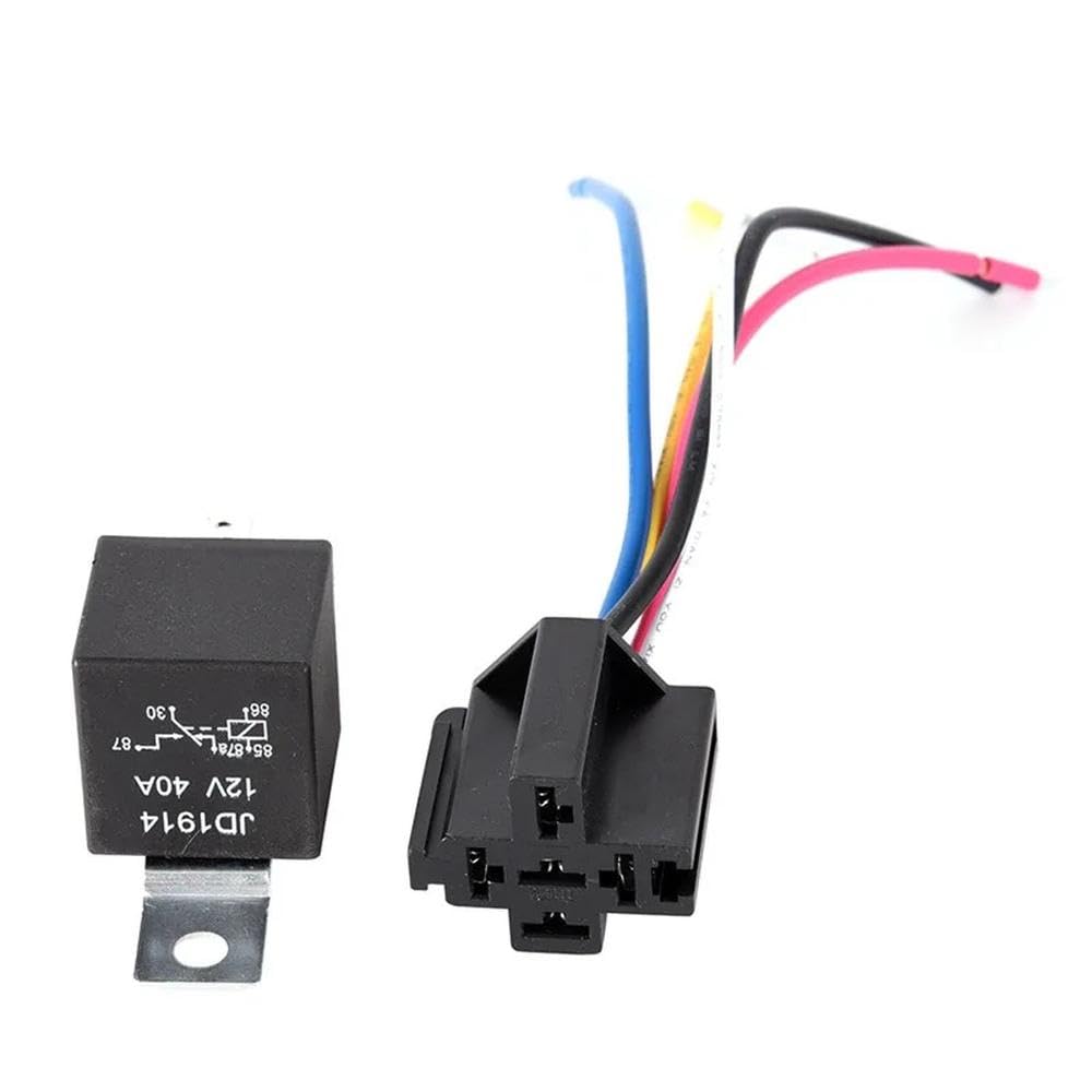 autopartes Retransmisión Automotriz Impermeable Del Coche De La Retransmisión 12v 5pin 40a Con La Retransmisión Auto Terminal De Cobre Roja Negra