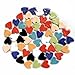 Mosaic Tiles for Crafts Assorted Color Ceramic Glitter Mosaic Supplies Pieces Bulk Square Love Heart 2.2x2.3cm, 48pcs/200g (White)
