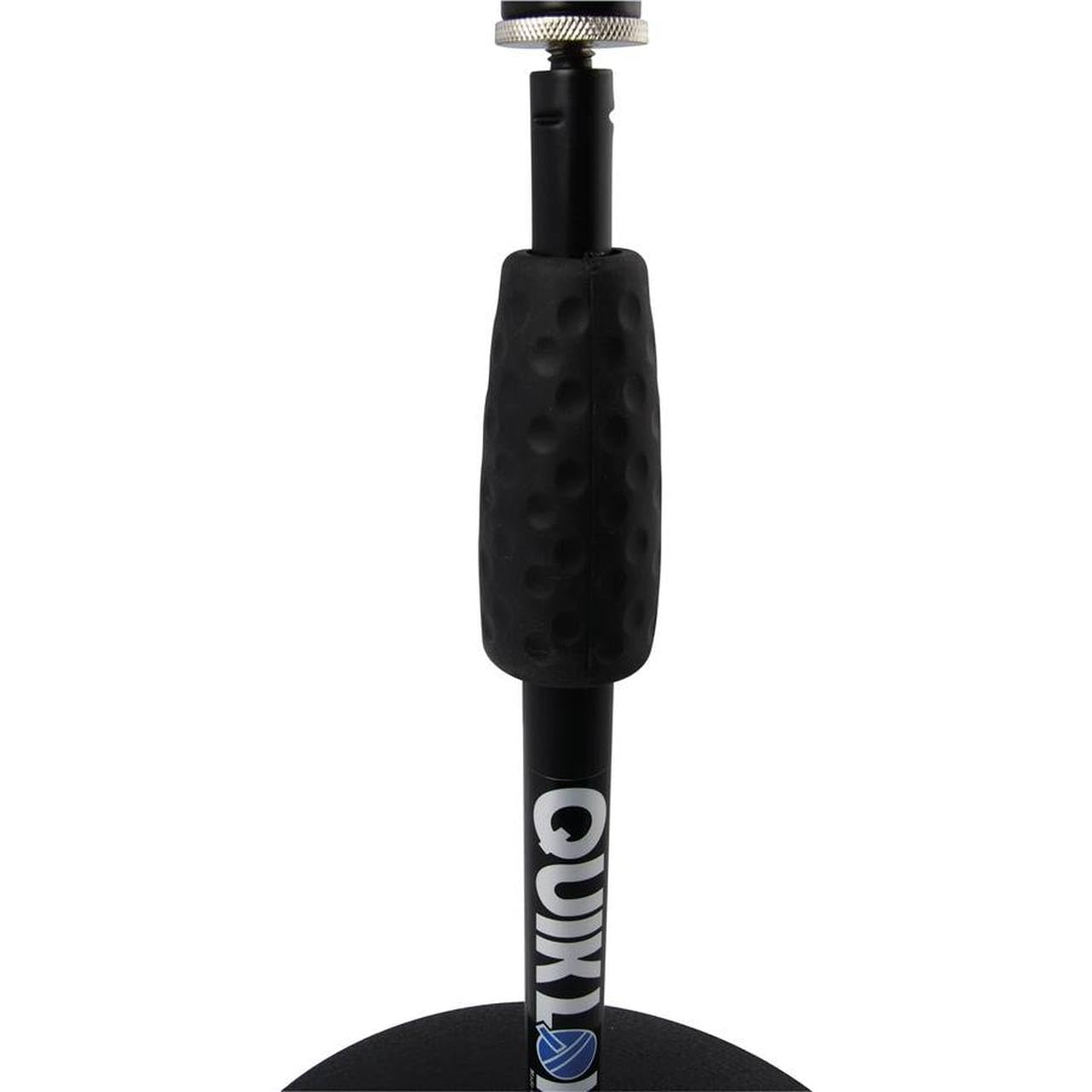 QUIK LOK - A/495 BK, ASTA MICROFONICA bassa telescopica con base in ghisa