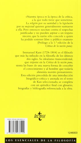 Critica de la Razon Pura / Critique of Pure Reason...