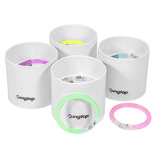 Kingtop 4 Pack Golf Hole Cup With 6 Pack Led Hole Lights For Practice Putting Green, Light Up Backyard Golf Party #TOP6