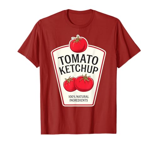 Ketchup de tomate, disfraz, etiqueta, alimento, Carnaval Camiseta