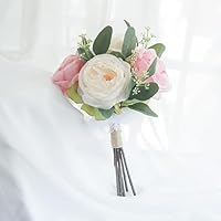 Amazon｜花嫁ブーケ チューリップ 花束 造花 ユーカリ 生花