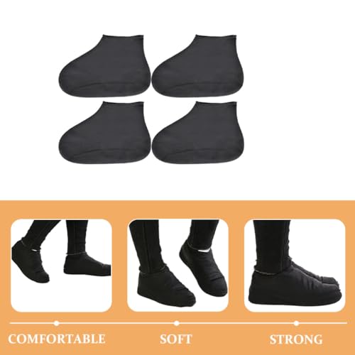 Cubiertas impermeables para calzado iplusmile, 2 pares, de látex, para zapatillas y tacones altos miniatura 7