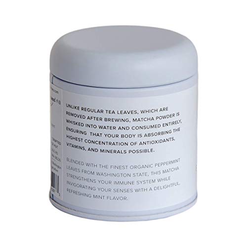 Té matcha orgánico de menta 1 onza puro miniatura 2