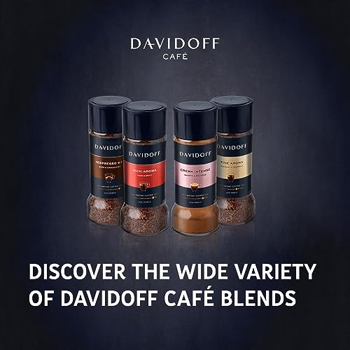 Image of Davidoff Rich Aroma Instant Coffee 10 /12 Intensity - 100% Arabica, 90G, Granule, Glass Bottle | Get Free KF Pistachio Chocoate 20g by Decadent Foods.