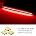 iJDMTOY Dark Smoked Lens 90-SMD Full LED Rear Bumper Reflector Light Trim Compatible With 2015-up Chrysler 300, Function as Tail or Rear Fog Lights