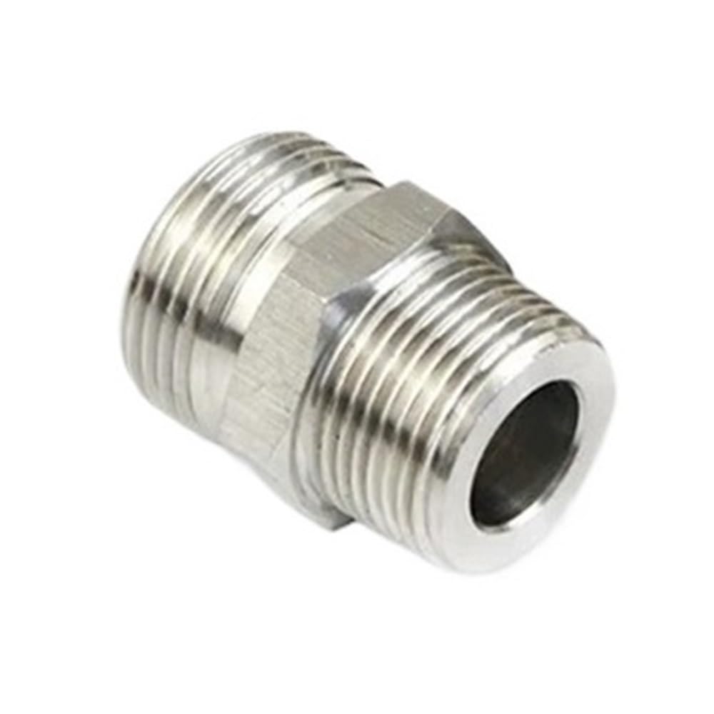 Accesorio de Conector de Rosca BSP a métrica de Acero al Carbono: Rosca Macho, Paso Recto, Opciones de 1/8, 1/4, 3/8, 1 Pulgada(M52x2x1-1/2inch)