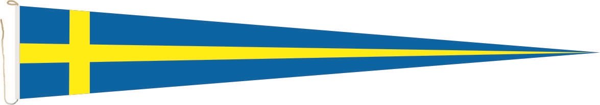 U24 Langwimpel Schweden Fahne Flagge Wimpel 250 x 40 cm Premiumqualität