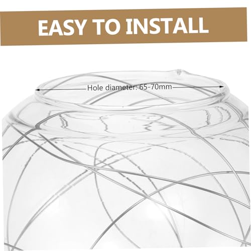 Pantalla de cristal desmontable para lámpara de araña plata 4
