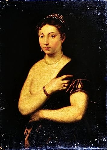 Affiche Impression Tiziano Vecelli Toile Murale Jeune Fille 60x90cm