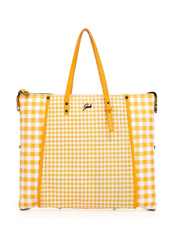 Gabs Sac Plat Gemma Size L Sole : grand sac à main cabas en cuir jaune