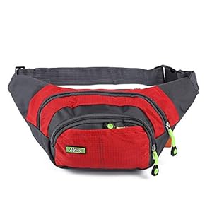 Jxxuiruieen Sportowa Nerka Wodoszczelna Czerwona