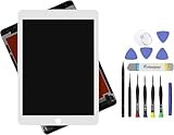 9.7' LCD Screen Replacement for iPad air 2 2nd Generation A1566 A1567 Display LCD Assembly and Glass Touch Digitizer Premium Repair Kit (White)