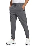 Rapoo Mens Activewear Exercise Pants with Pockets Athletic Workout Training Pants for Men Elastic Waist Baggy Lightweight Quick Dry Jogging Pants Darkgrey S/30