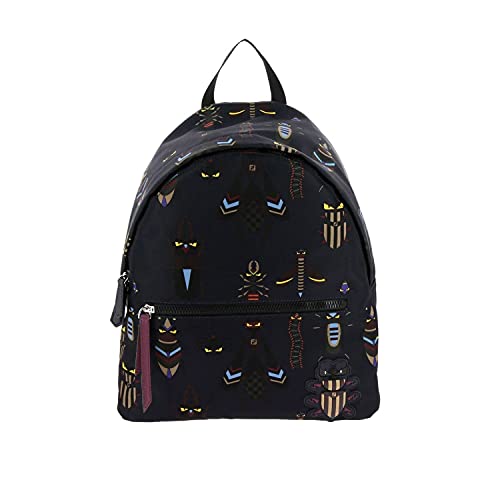 Fendi Super Bugs Navy Blue Nylon Backpack Bag 7VZ043 Fendi Super Bugs Navy Blue Nylon Backpack Bag 7VZ043