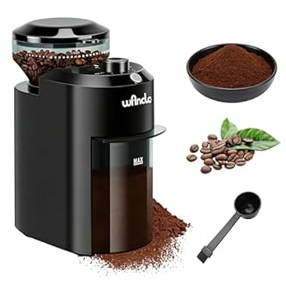 Macinacaffè, Macinacaffè Elettrico Wancle, Macinino Regolabile per Chicchi di Caffè, con 28 Impostazioni di Macinatura Precise per 12 Tazze