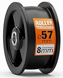 Spannrolle Ø 57 mm mit Originalcode 1250125034 125012503/4 für AEG für Electrolux für Zanker für Zanussi 7352446 07709843 für Quelle für Privileg Trockner Wäschetrockner Kondensstrockner