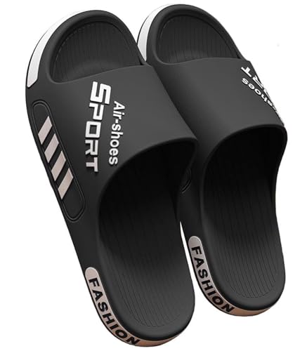 YUNZLAN Plus Size Men's Slides Sandals,Bathroom Shower Slippers,Non-slip Beach Pool Slides Shoes Outdoor Indoor