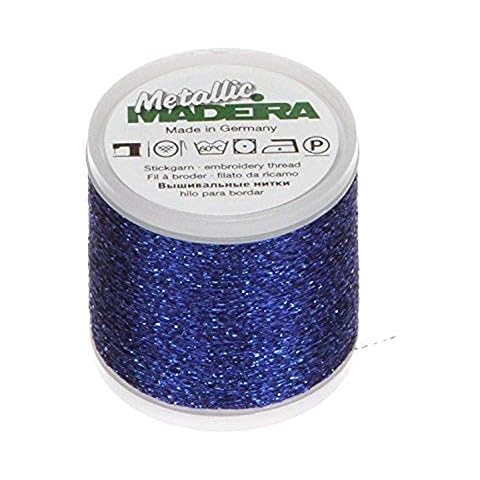 Madeira 200 m Metallic Thread, Blue Cover