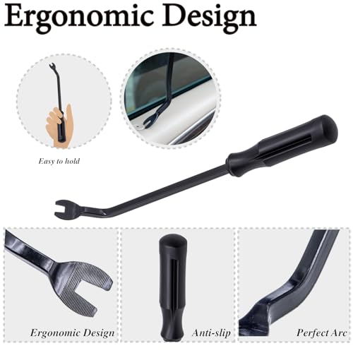 Image of 5PCS Auto Trim Removal Tool Kit, No Scratch Plastic Pry Tool Kit, Auto Trim Removal Pry Tool, Car Panel Door Window Fastener Removal Tool Set for Vehicle Dash Radio Audio Installer (Black)
