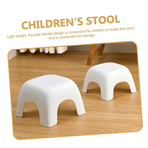 Image of Non Skid Stool for Shoe Changing Stackable Footstool for Toddlers Multi Purpose Step Stool for Bathroom and Kitchen Use
