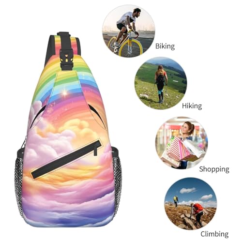 Bolso cruzado colorido para pecho para hombre y mujer miniatura 6