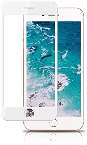 iPhone 8 Plus/iPhone 7 Plus Screen Protector, Meidom 5D Full Coverage Tempered Glass Screen Protector - white