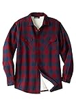Kingsize Men's Big & Tall Flannel Sherpa Lined Shirt
