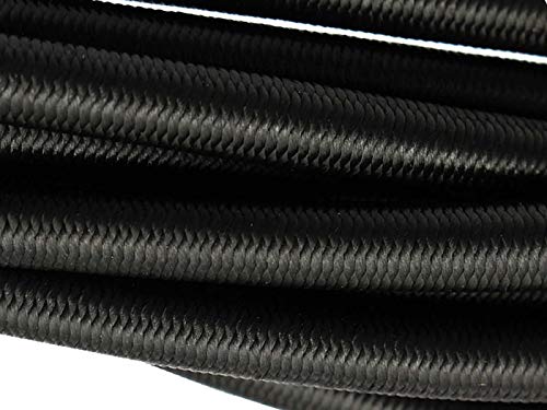 Cuerda elástica negra de 6mm para hacer joyas, collares y arreglos de ropa 2