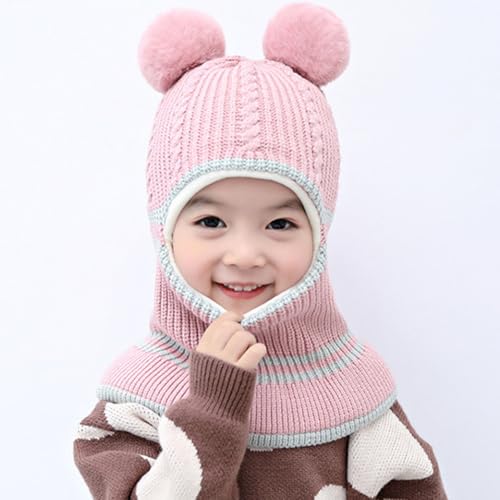 Cozy Kids Beanie Hat With Cute Ear Or Pompom Design, Windproof Full Knit Cap For Outdoor Cold Weather Wear2