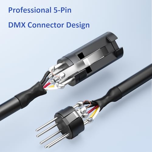 Image of SMALL-EYE 5 Pin DMX Cables 10 ft 6 Pack, 4-Core Male to Female | 116Ω Optimized Impedance, Stable Signal Transmission, Reliable Connector Fit, Professional Lighting Systems