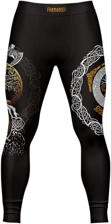Viking Men's Compression Spats BJJ Men Tights for Working Out Training MMA Jiu Jitsu Grappling
