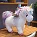 WENYING 30-55cm Ali di Arcobaleno Unicorno Peluche Gigante Giocattolo Unicorno Peluche Bambola Soffici Capelli Cavallo Giocattoli Regalo per Bambini-30cm,Bianco