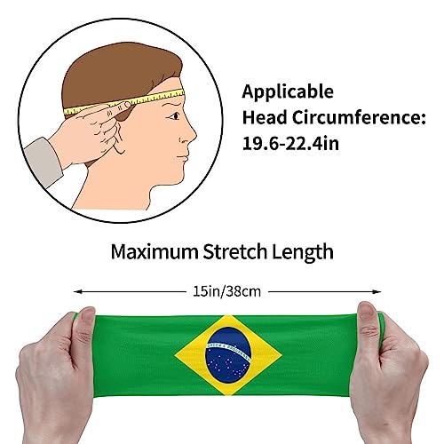 Image of Cute Flag Headbands Women Men Flag Sweatband Sports Headband for Running, Cycling, Yoga Gym, Working Out