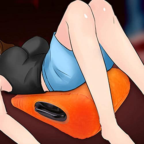 Almohada hinchable PVC 45 cm altura naranja miniatura 7