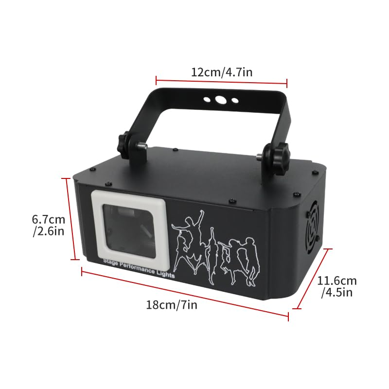 Amazon.co.jp: PAIFIEVD 3D RGBビームプロジェクターライト 500mW