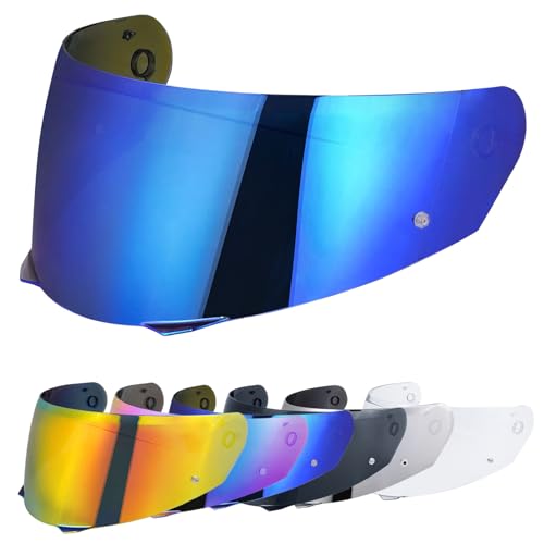 Visière i90 anti éblouissement bleu chromé rechange pour fixation HJ-33