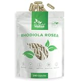 Rhodiola Rosea Extrakt 500 mg 240 Kapseln Hochdosiert – Bio Rosenwurz Ergänzung – Rhodiola Rosea als Adaptogen Eingestuft – Geistige Gesundheit – Unterstützung des Nervensystems – Von Raw Powders