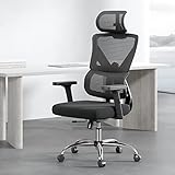 Hbada Ergonomic Office Chair Elastic Adaptative Adjustment Back Lumbar Support Mesh Desk Chair with...