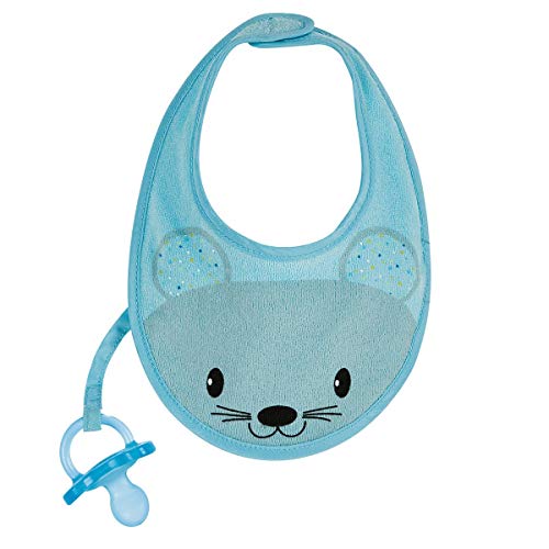 Chicco 00002582200000 Lätzchen FRESH BIB Mit Abnehmbarem Beissring Boy, blau