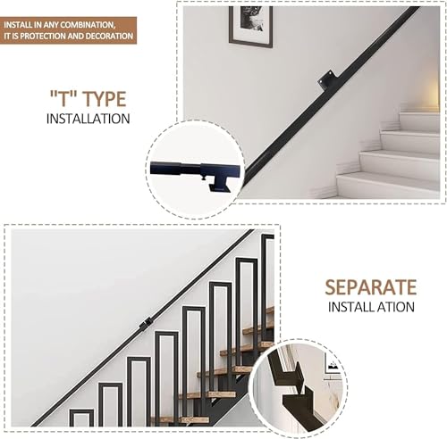 Main courante d'escalier intérieure noire de 120cm haute finition - 4