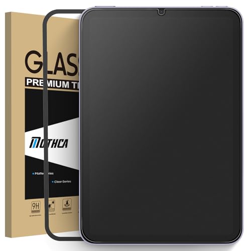 Mothca 1 Pack Matte Glass Screen Protector for iPad Mini 8.3 A17 Pro (2024) & Mini 6 (2021) with Alignment Frame Anti-Glare & Anti-Fingerprint Tempered Glass Film for iPad Mini 7/6 Smooth as Silk