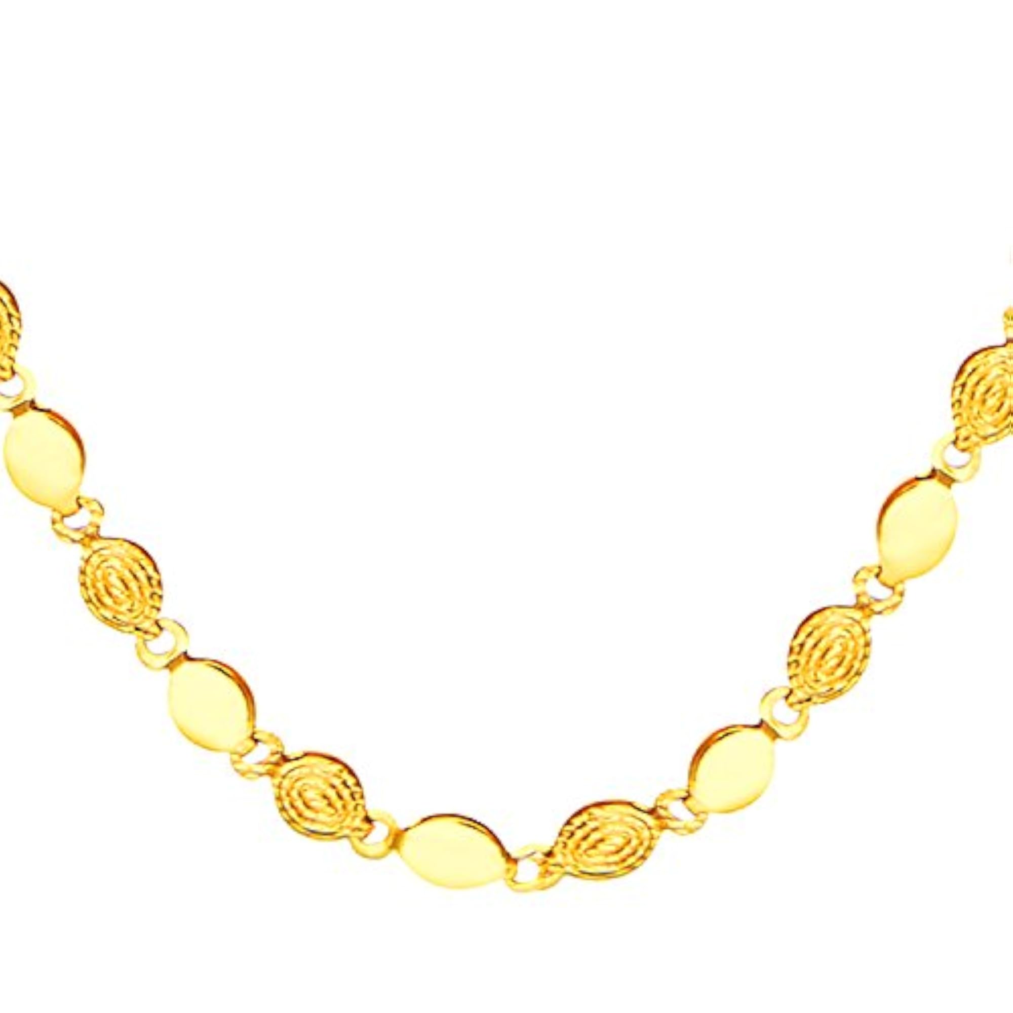 24K Gold Plated Link Necklace Combo Gift Pack of 2