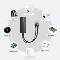 REVODATA 2.5G PoE Splitter 12V/1A, DC 5.5 * 2.1mm Stecker, 48V PoE auf DC 12V/1A 12W Ausgang, 2.5Gbps Ethernet konform IEEE802.3af/at, Plug and Play für IP Kamera, Smart Home – Ansicht 7