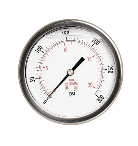 Manomètre de 4 pouces pour contrôler la pression de 0 à 300 PSI sans erreur de lecture